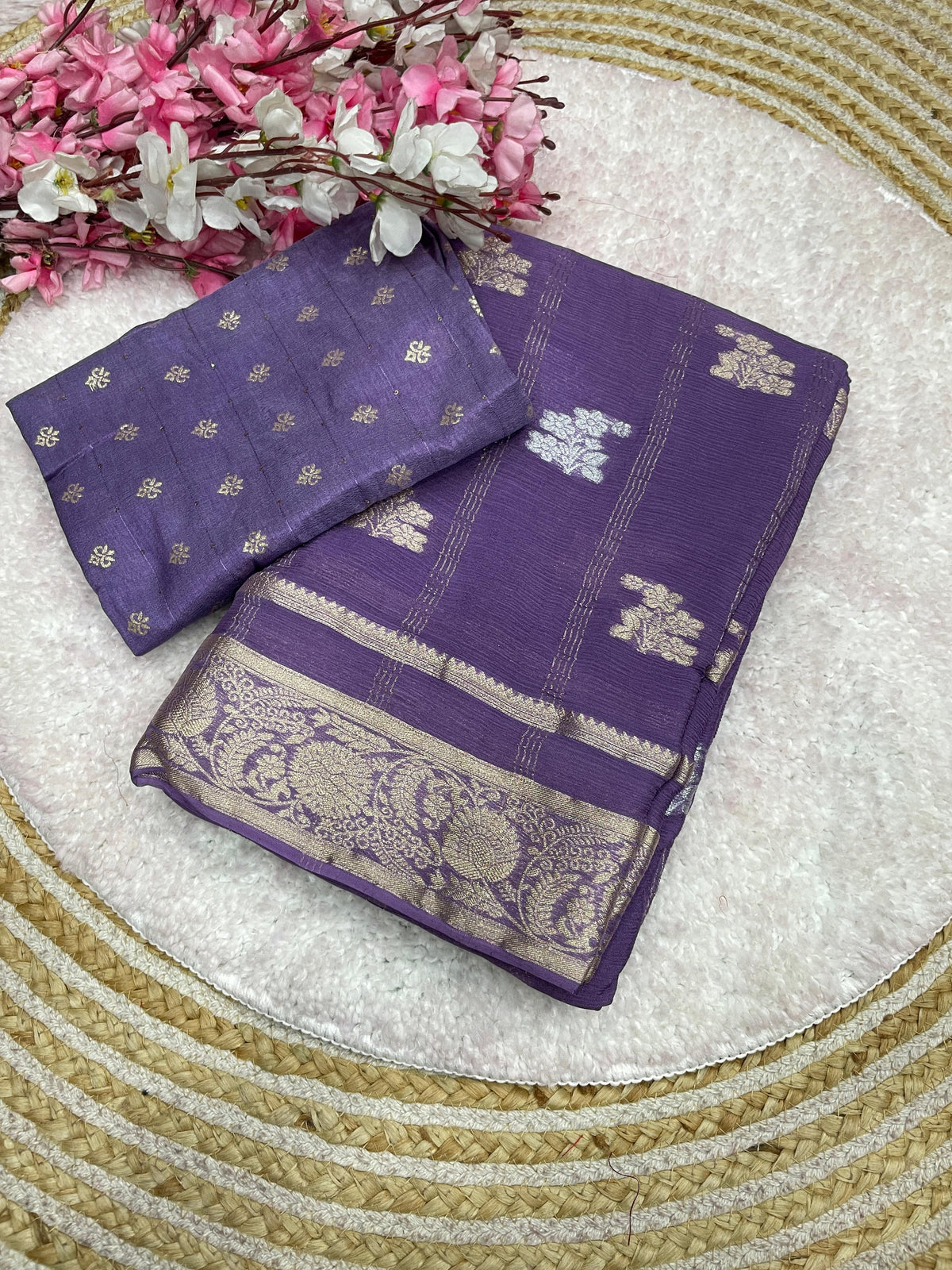 Pure soft chiffon silk saree