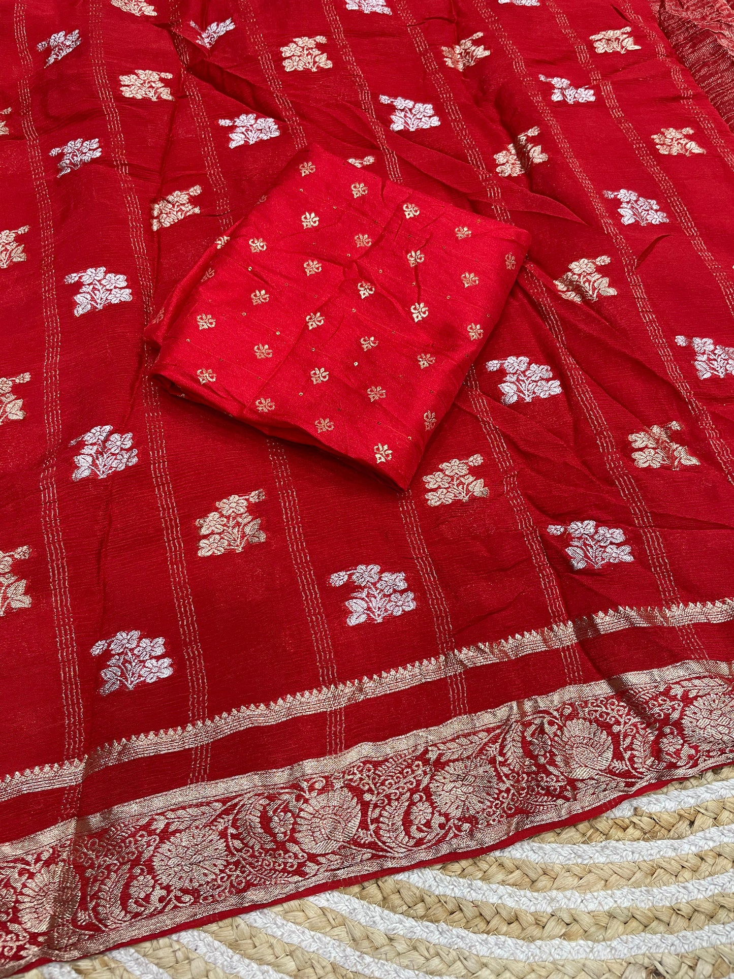 Pure soft chiffon silk saree