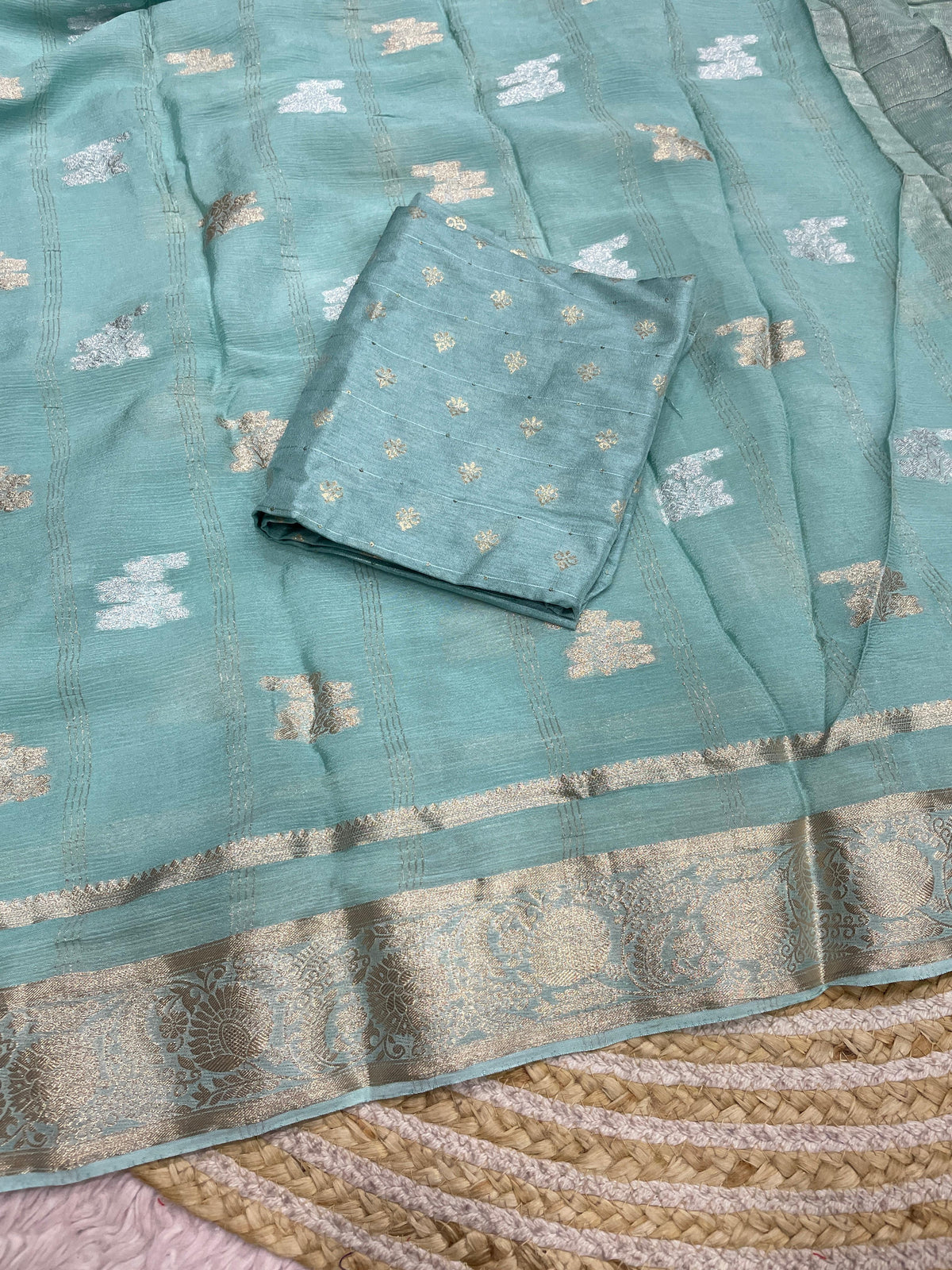 Pure soft chiffon silk saree