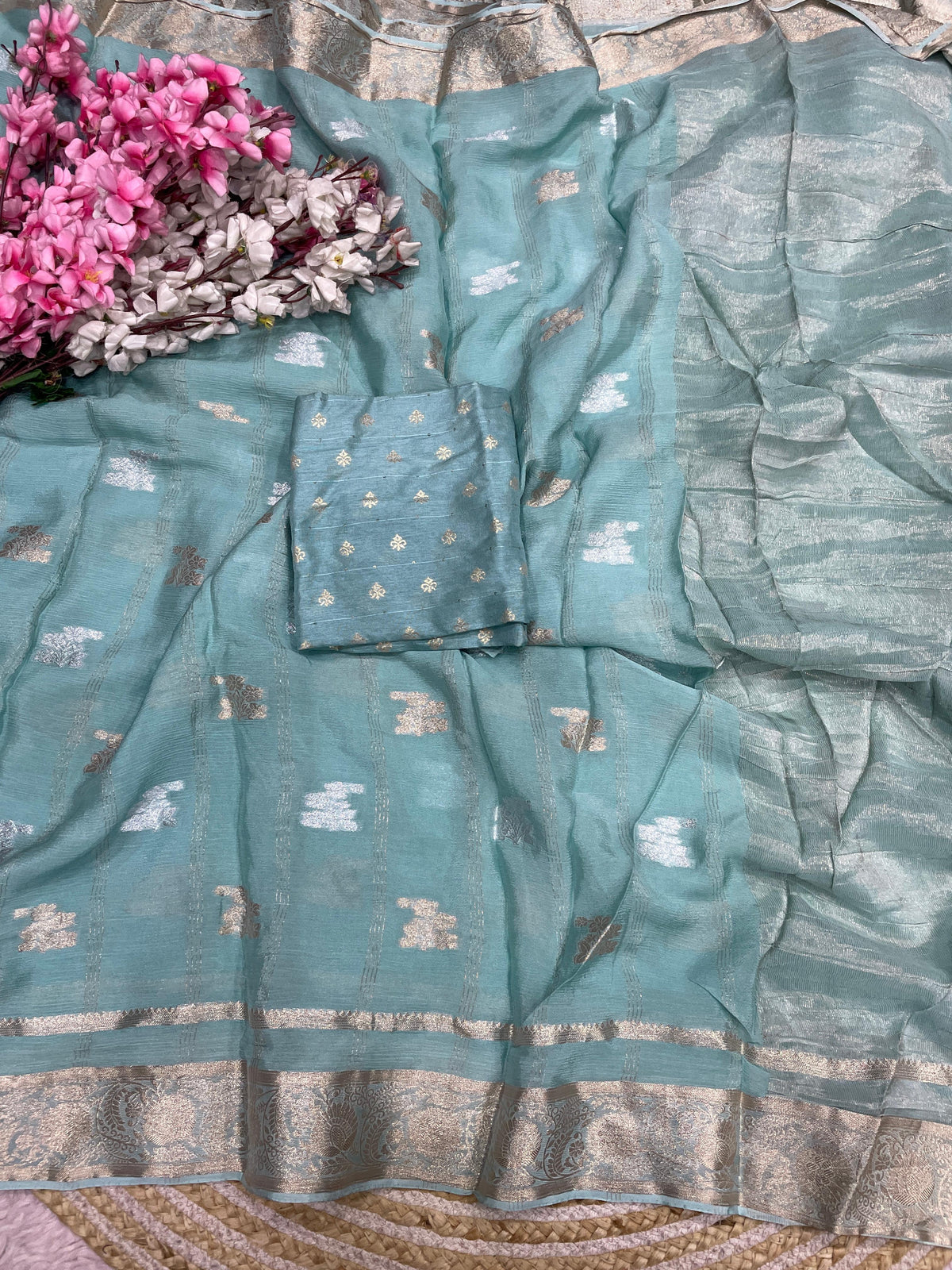 Pure soft chiffon silk saree
