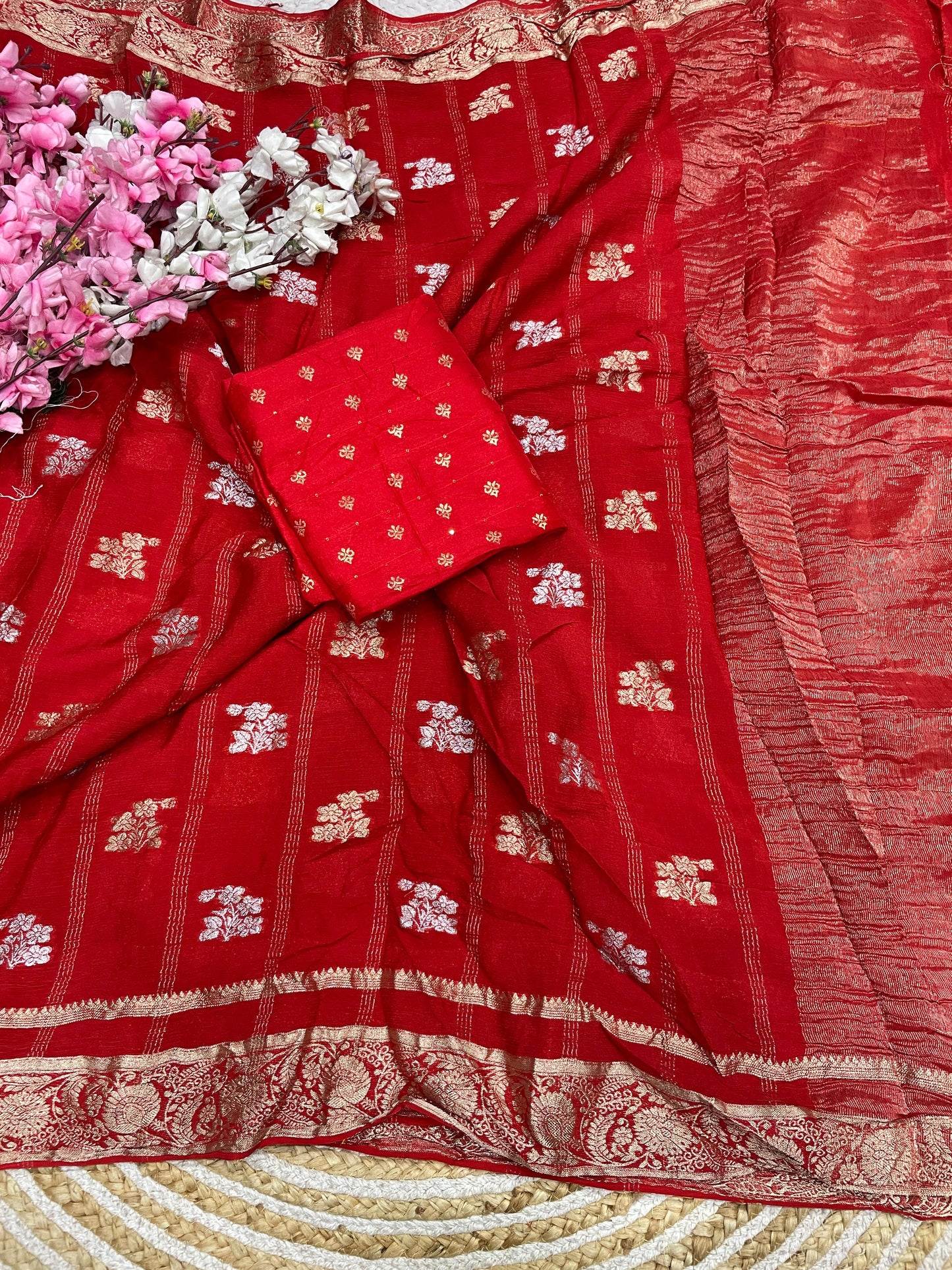 Pure soft chiffon silk saree