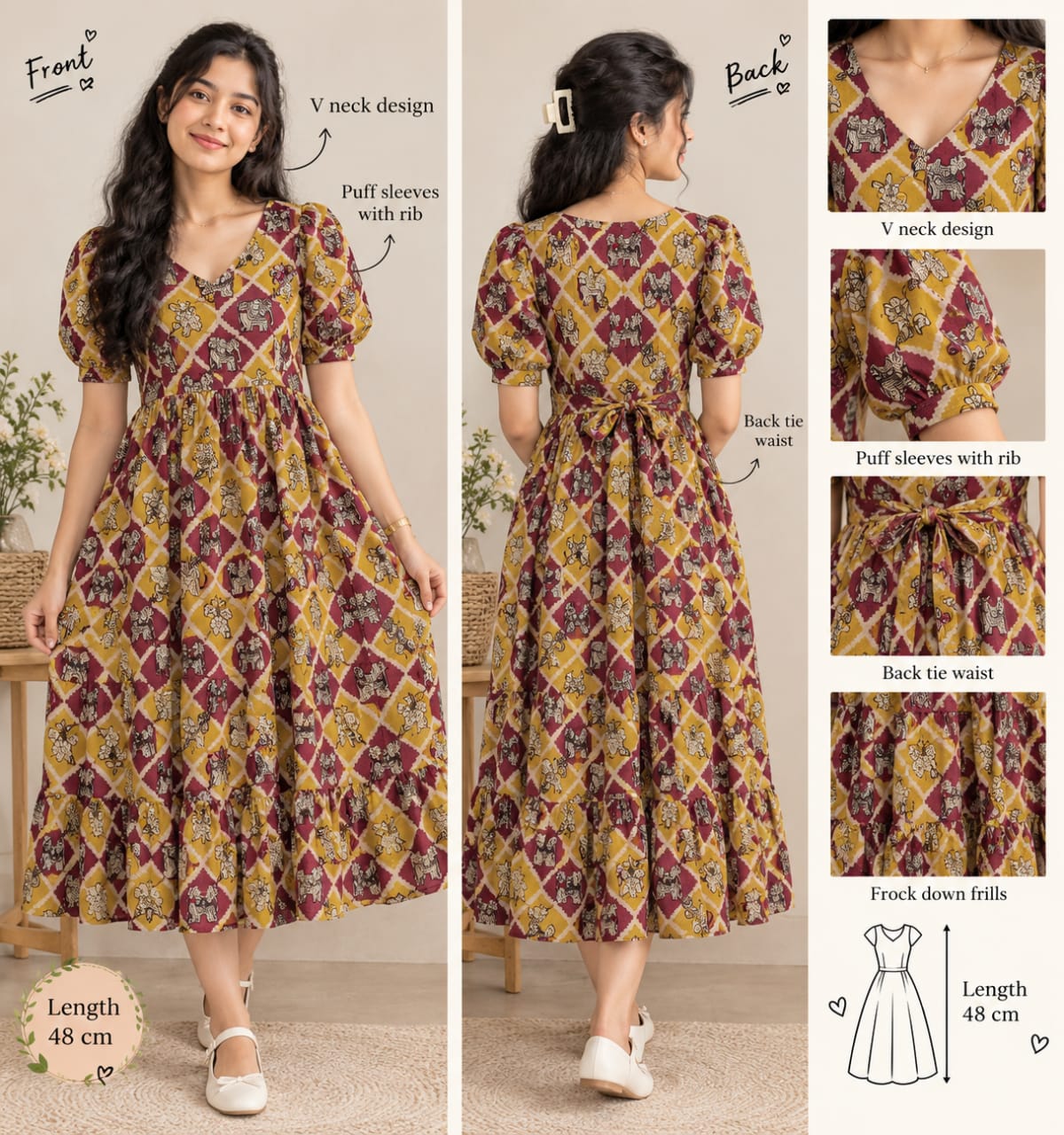 Kalamkari cotton frocks