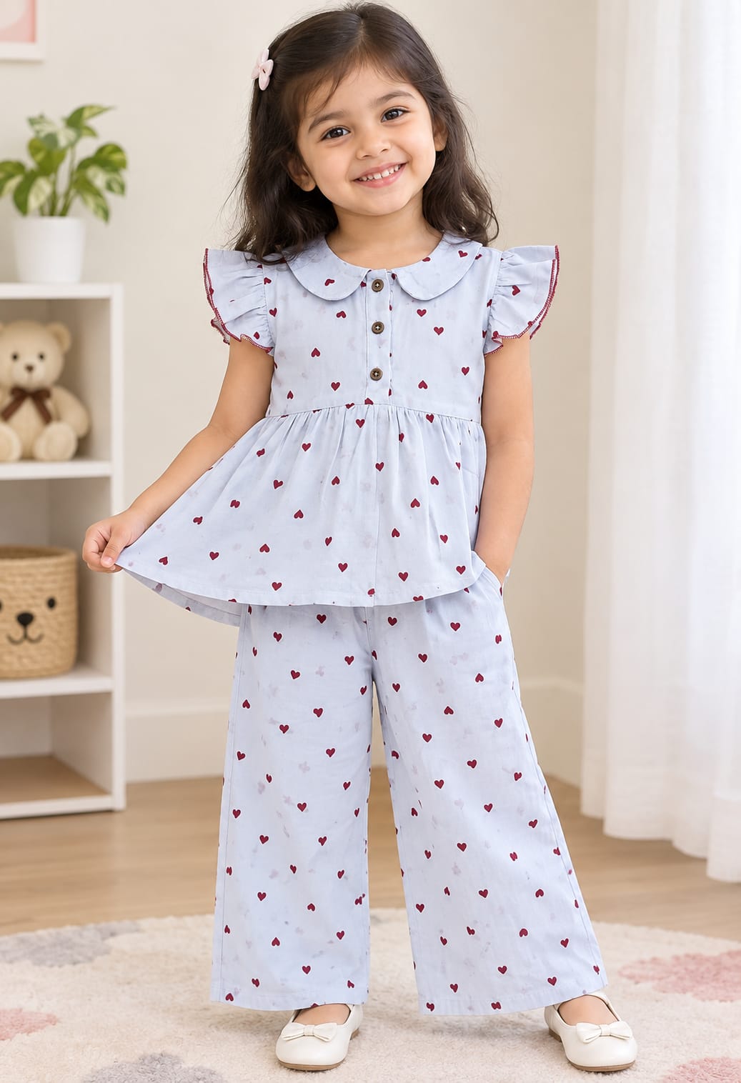 Muslin  peplum sets
