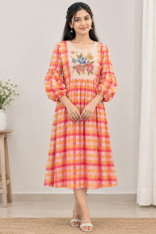Trending mul cotton maxi frock