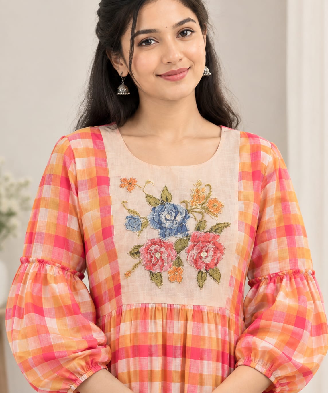Trending mul cotton maxi frock