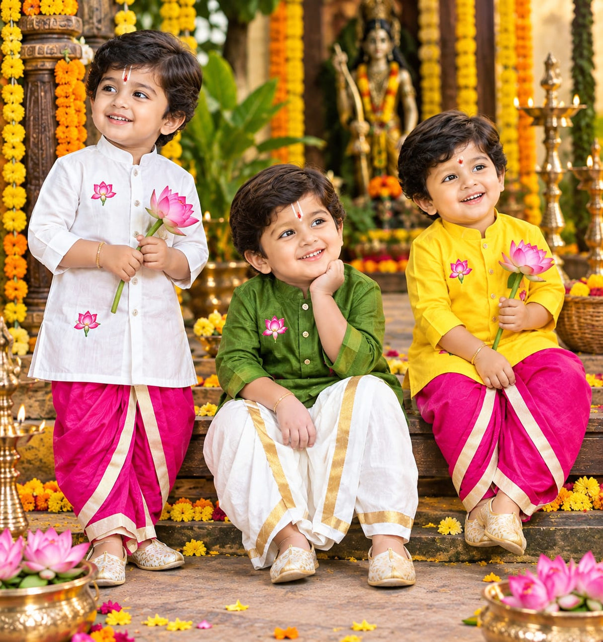Traditional dhoti  set for kids