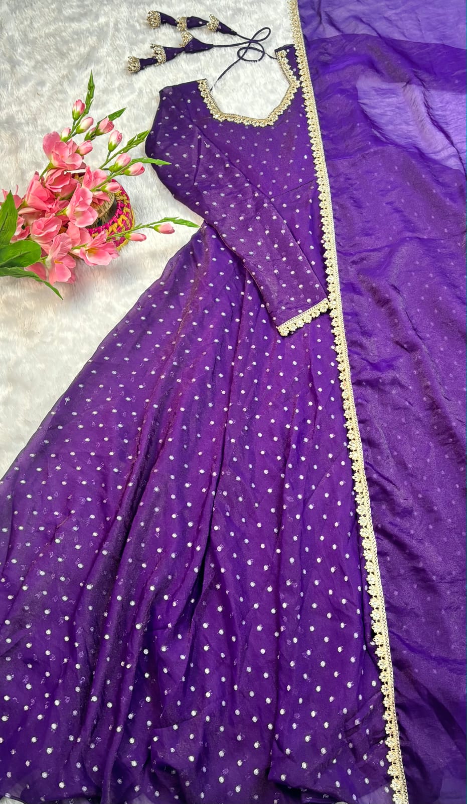 Party wear gown with duppata