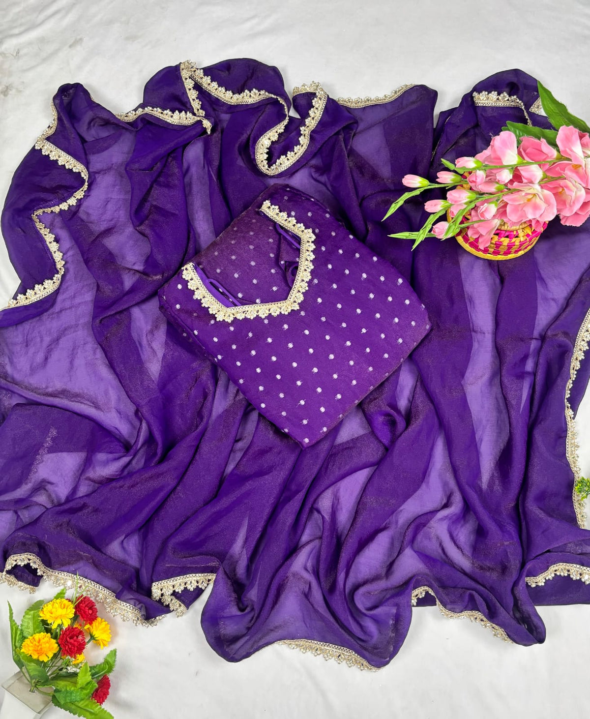 Party wear gown with duppata