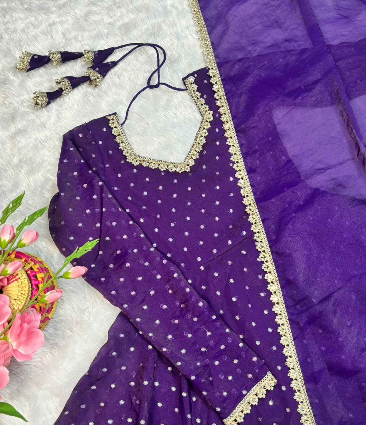 Party wear gown with duppata
