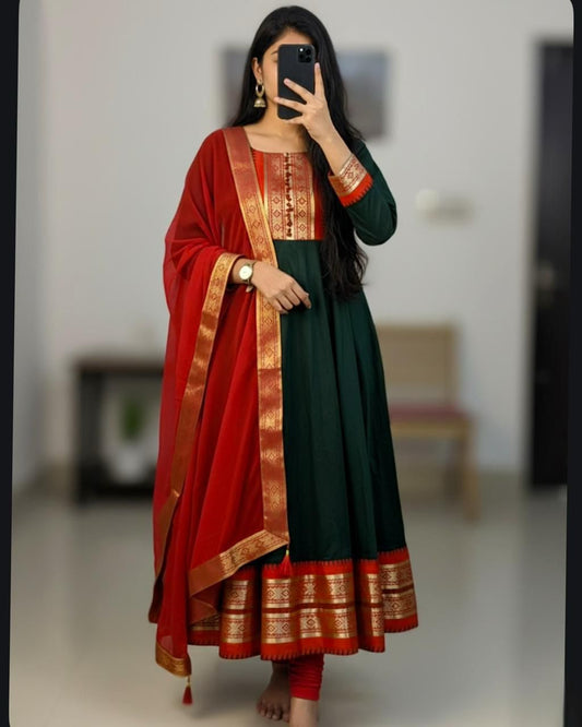 Pure silk cotton Kurti  set