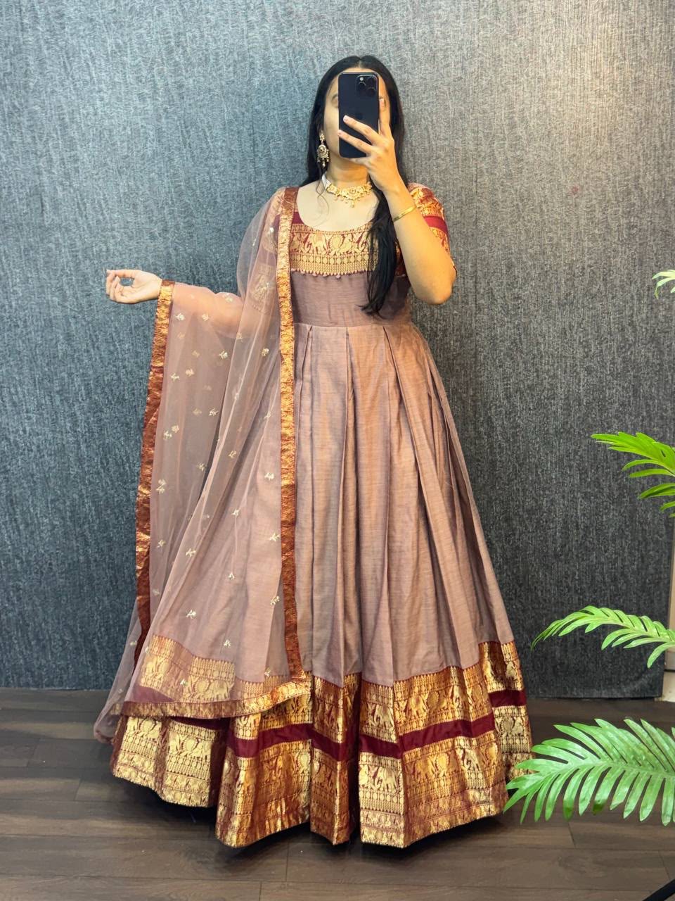 Narayanpet frock with duppata