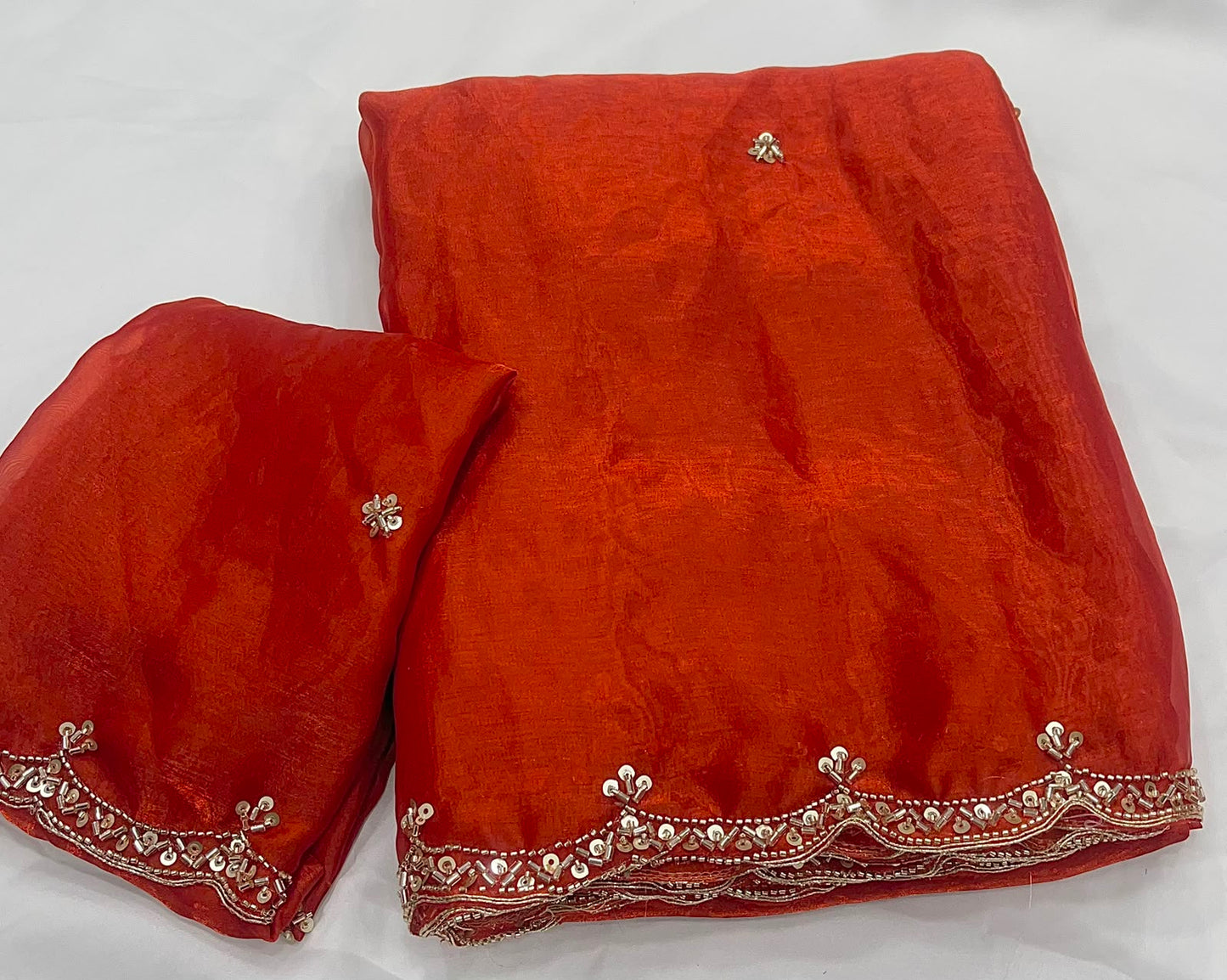 Space silk saree with beautiful bits work
