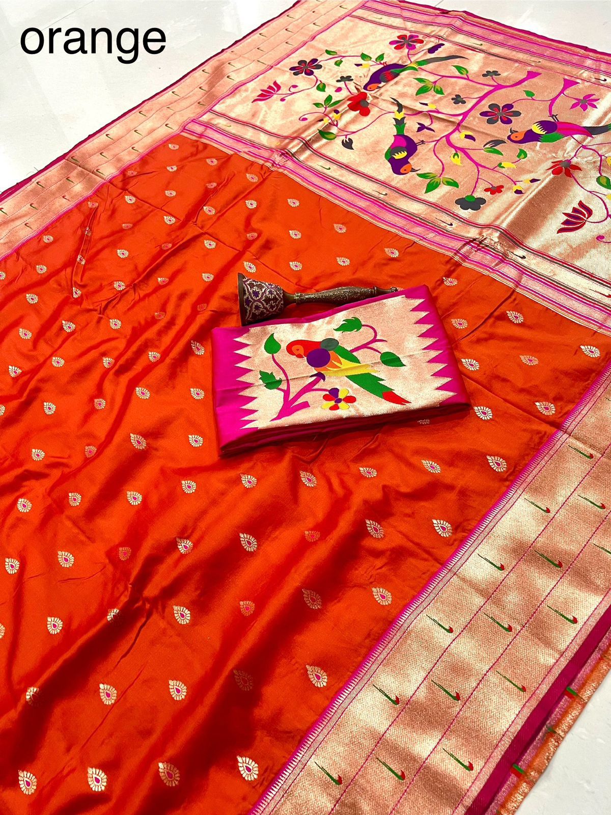 Pure soft kanchivaram paithani silk sarees