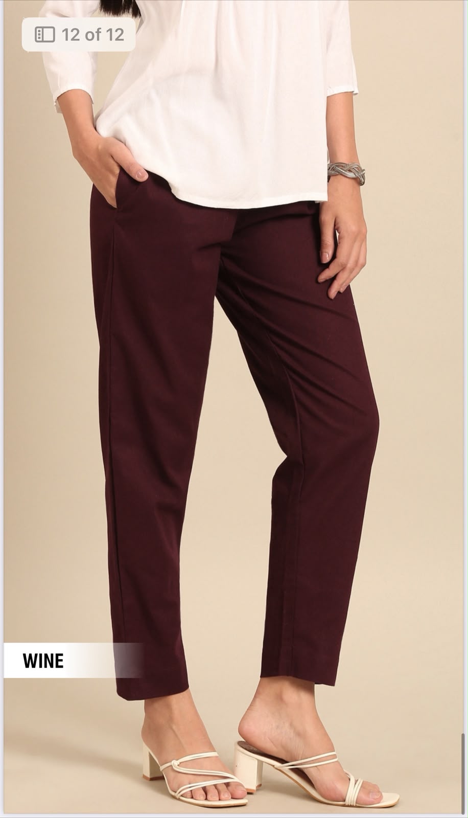 cotton Straight cut pants inventory