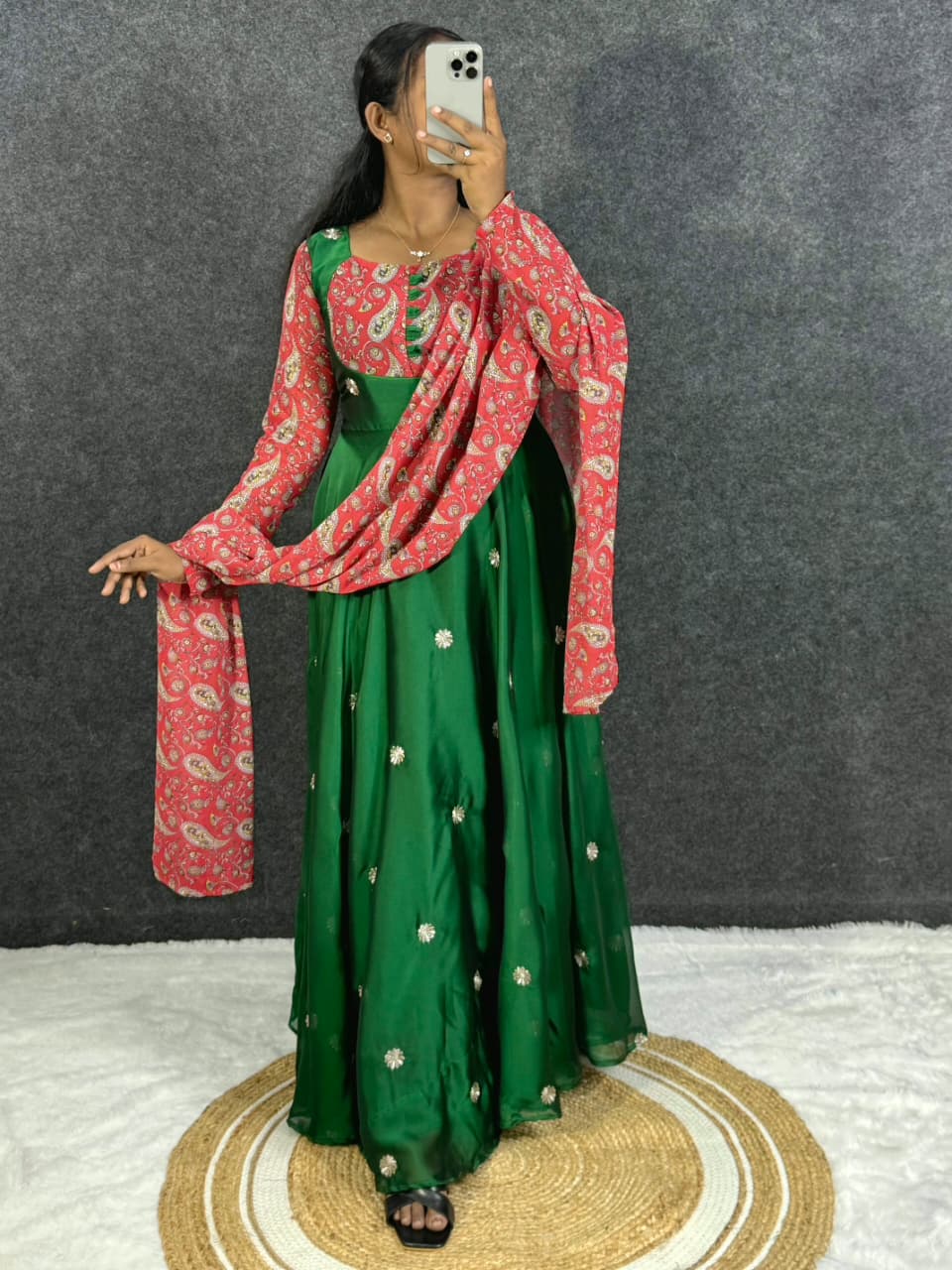 Embroidery anarkali