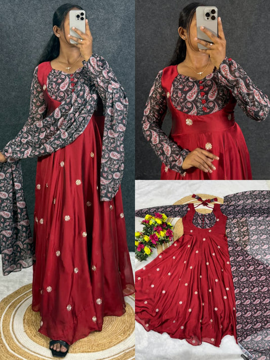 Embroidery anarkali