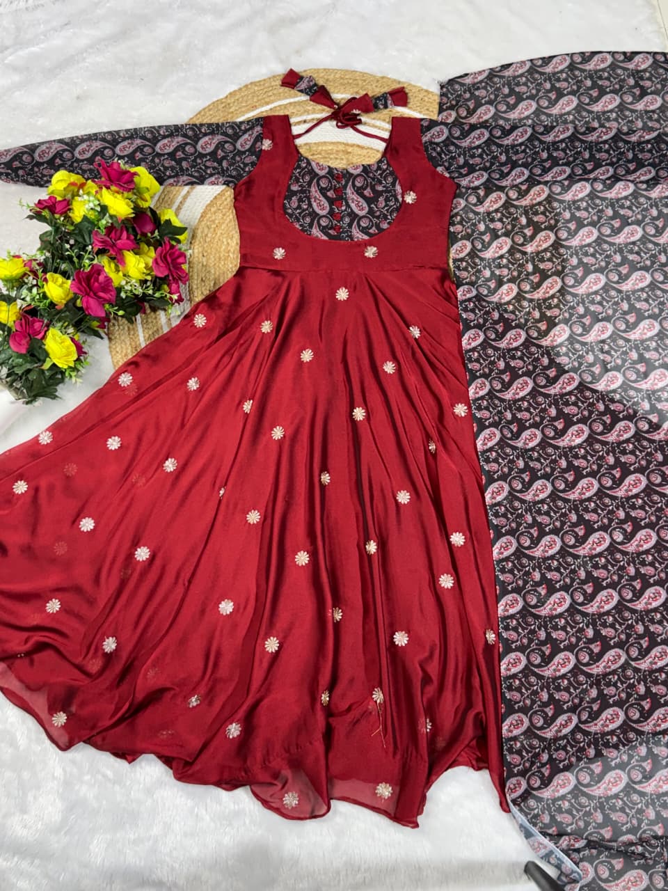 Embroidery anarkali